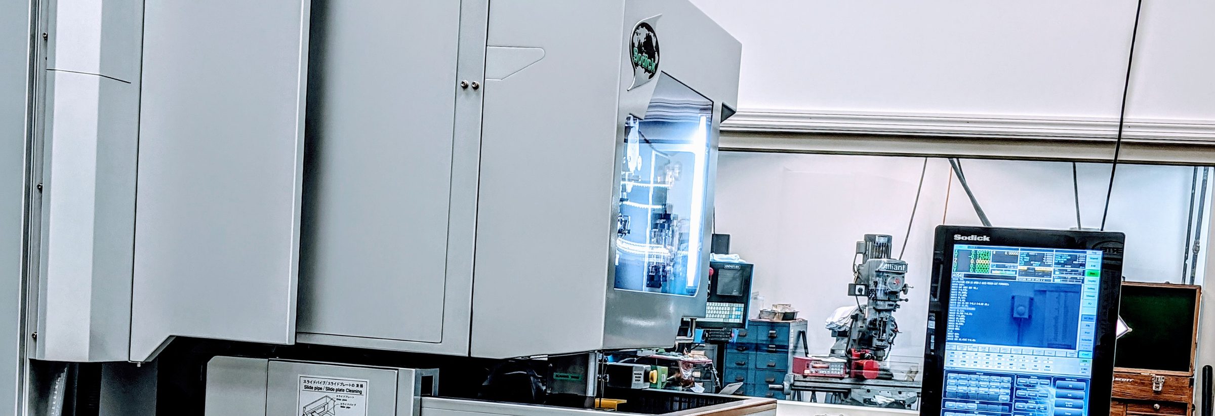 Sodick Wire EDM machine running in the Spreng Machine shop